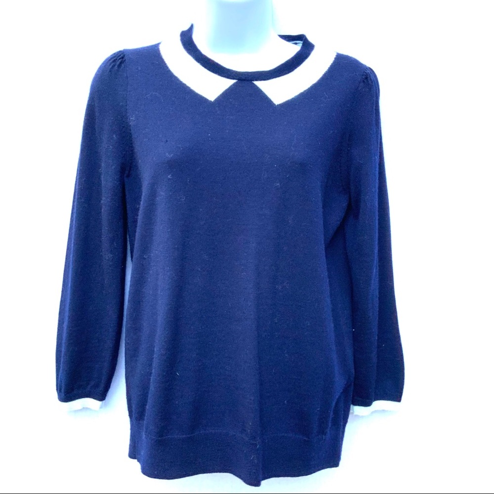 J. Crew Wool Sweater in Navy Size Small